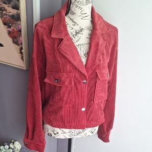 Women's Red Corduroy Jacket